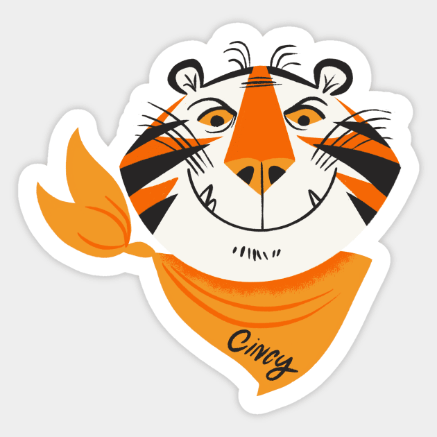 Tony the Bengal Sticker by sombreroinc